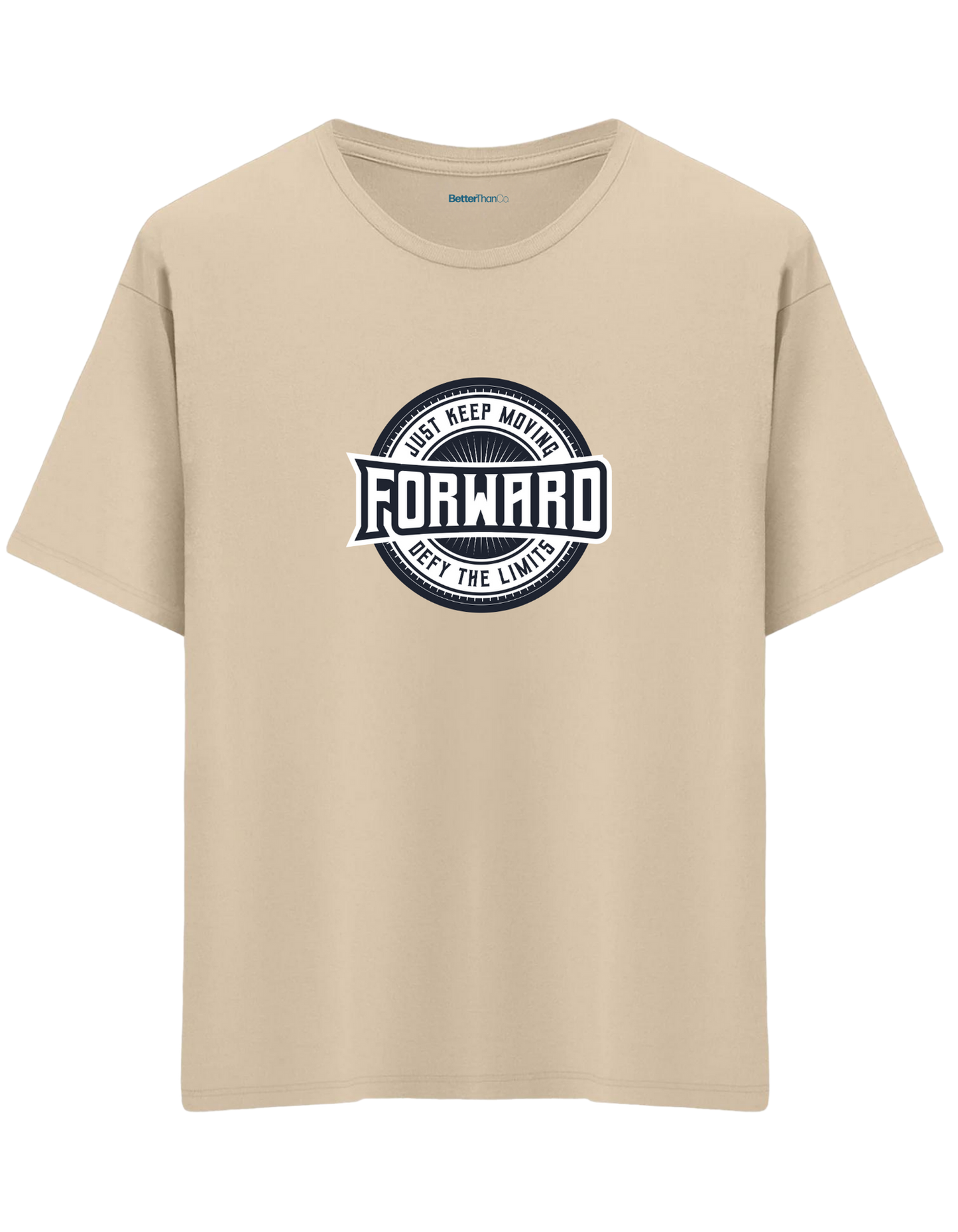 Forward Baskılı Bisiklet Yaka Oversize T-shirt