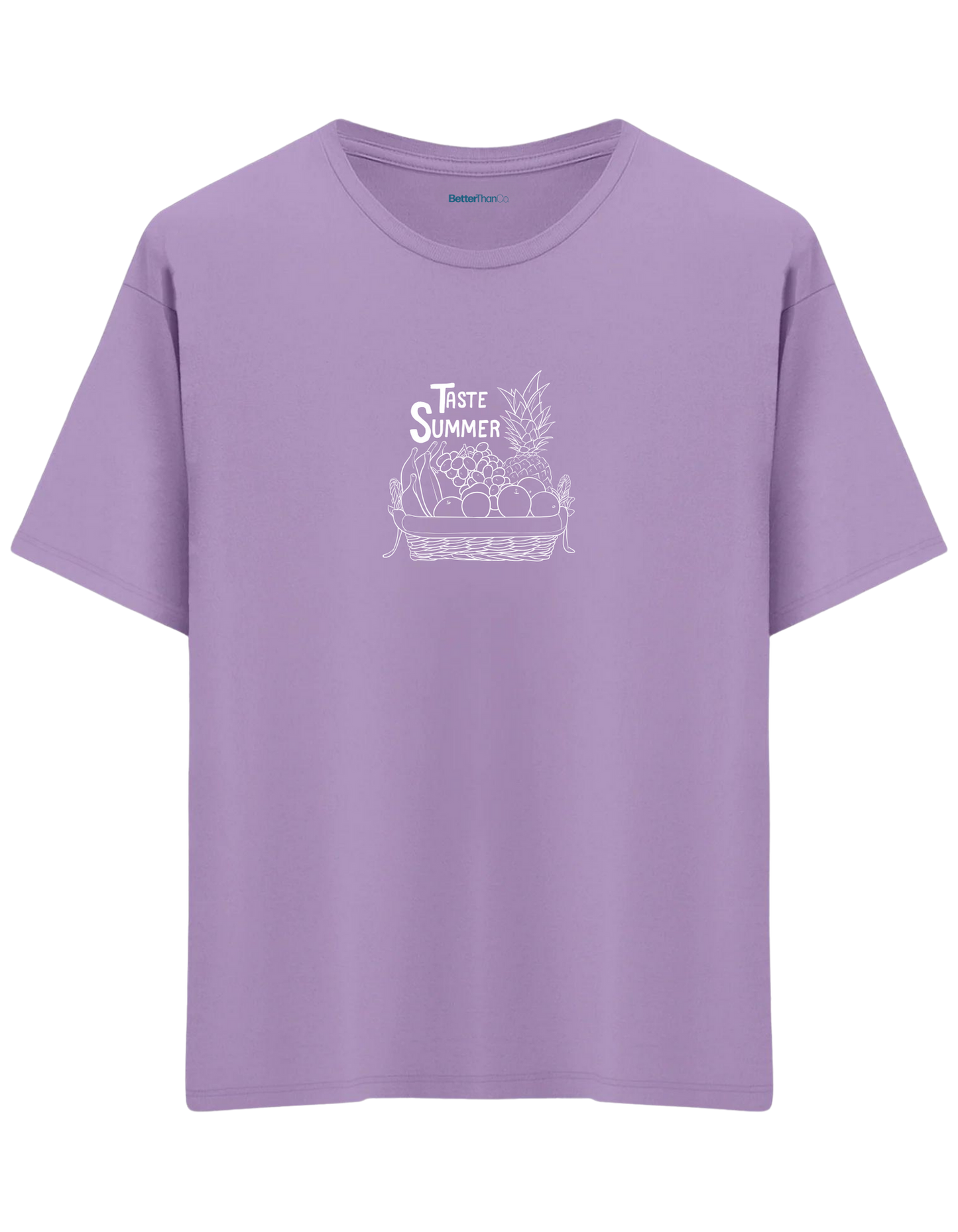 Taste Summer Baskılı Bisiklet Yaka Oversize T-shirt