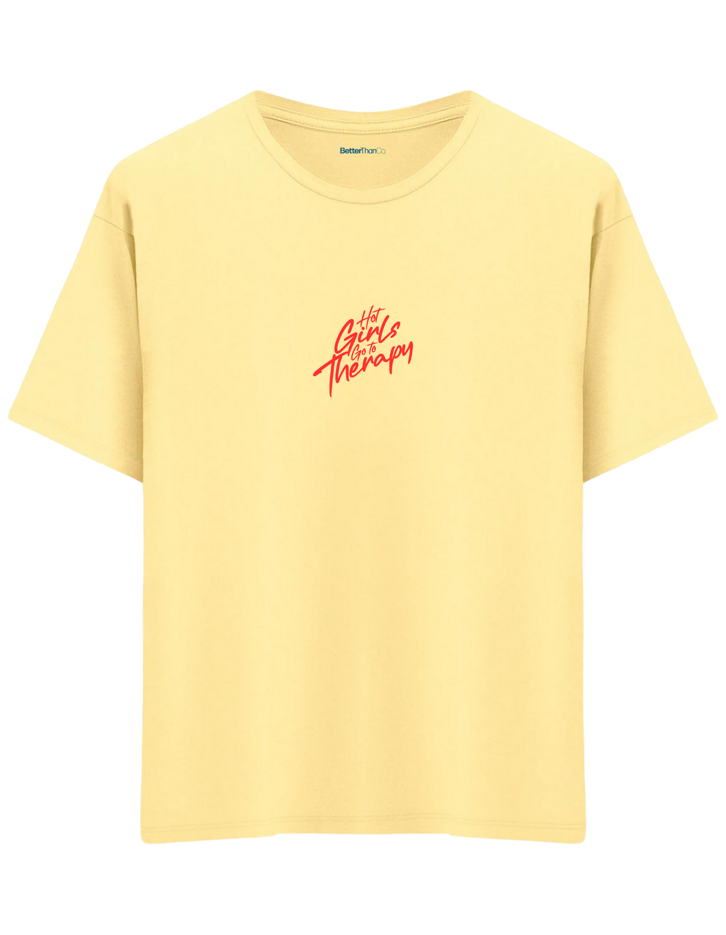 Therapy Baskılı Bisiklet Yaka Oversize T-shirt