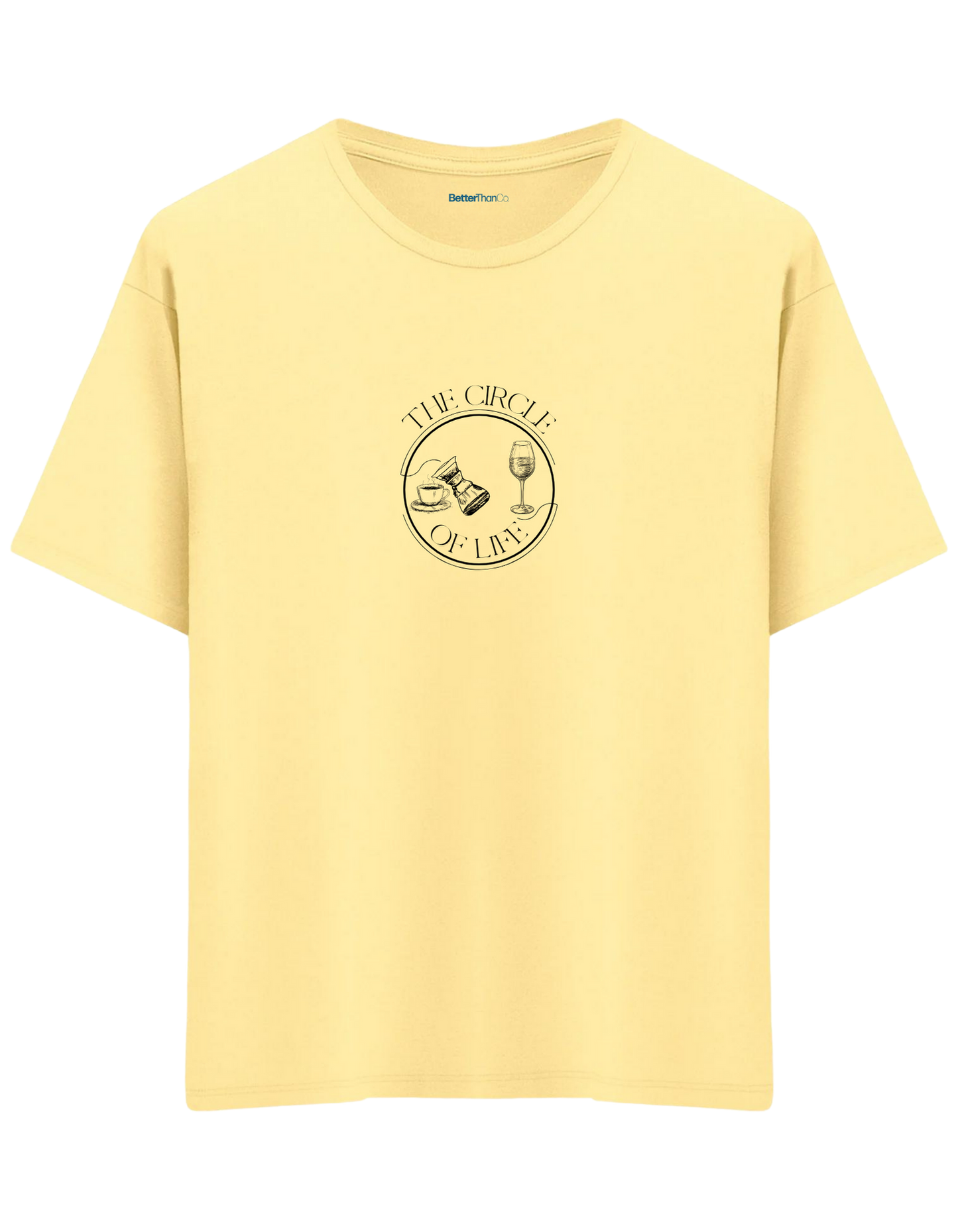 Circle Of Life Baskılı Bisiklet Yaka Oversize T-shirt