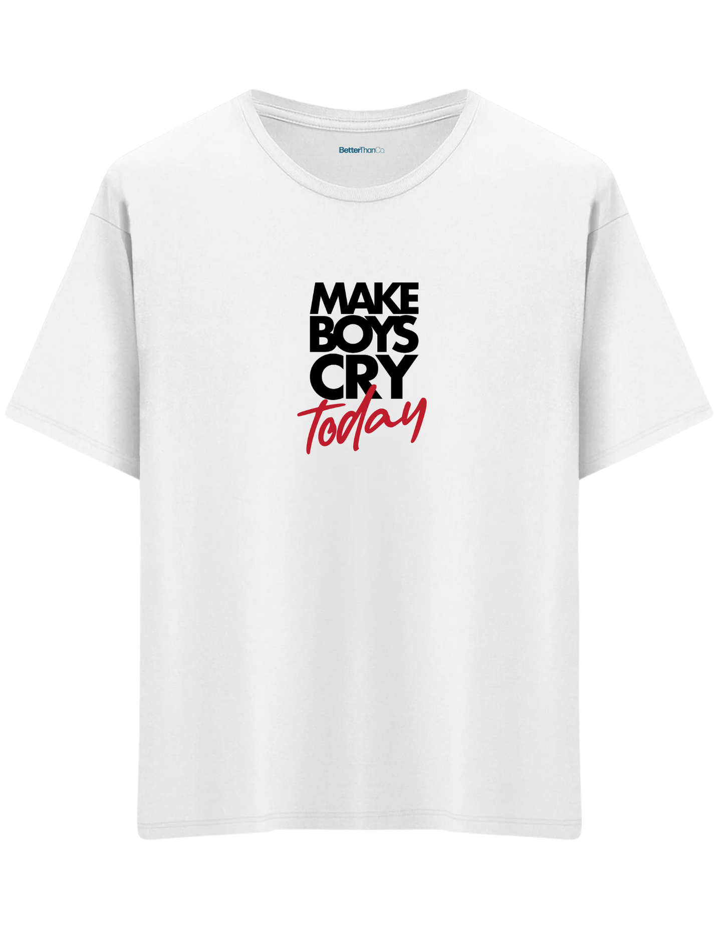 Today Baskılı Bisiklet Yaka Oversize T-shirt
