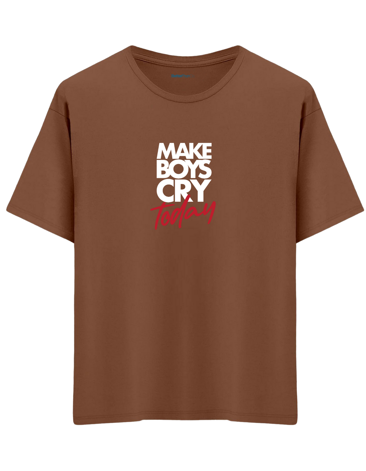 Today Baskılı Bisiklet Yaka Oversize T-shirt