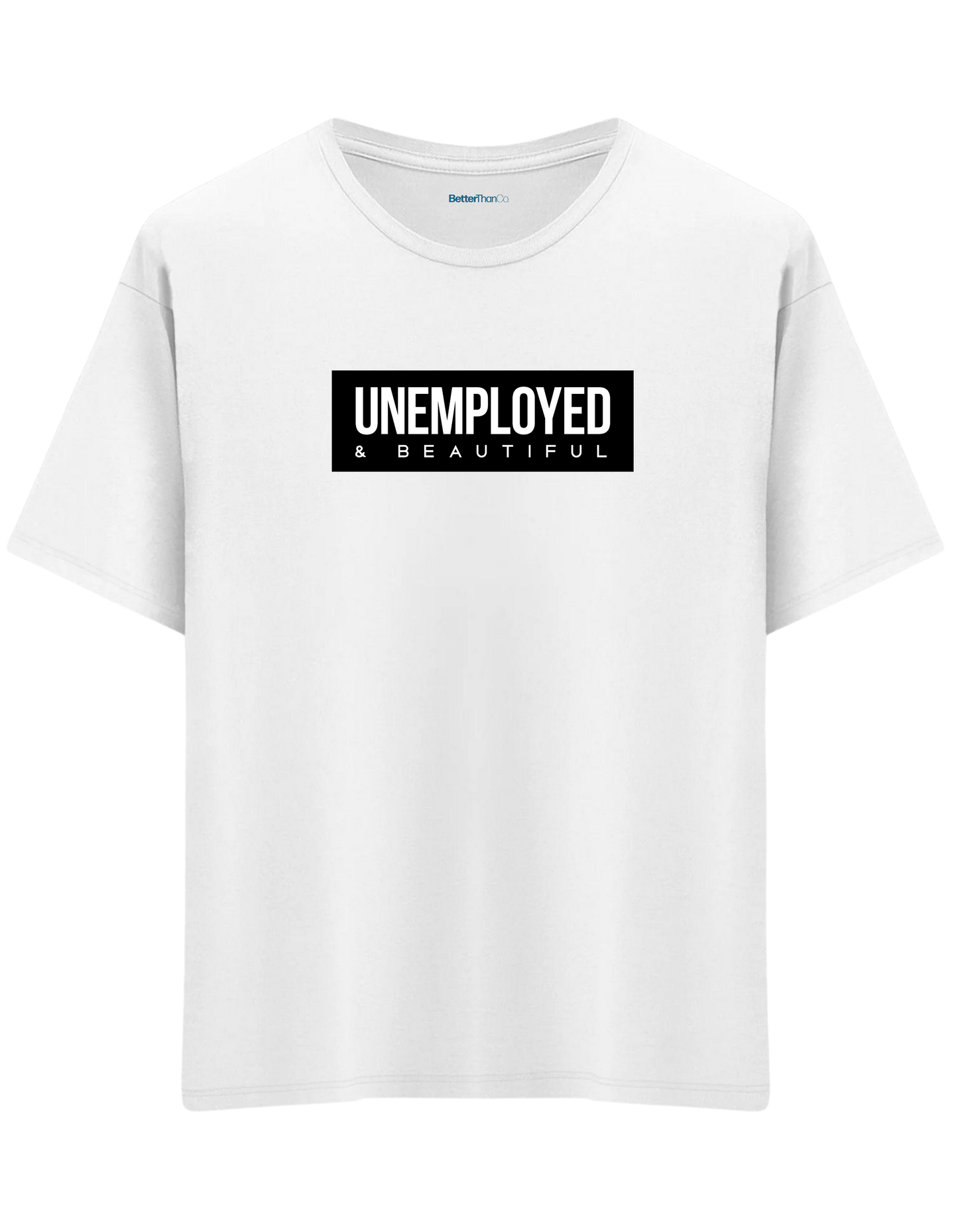 Unemployed Baskılı Bisiklet Yaka Oversize T-shirt