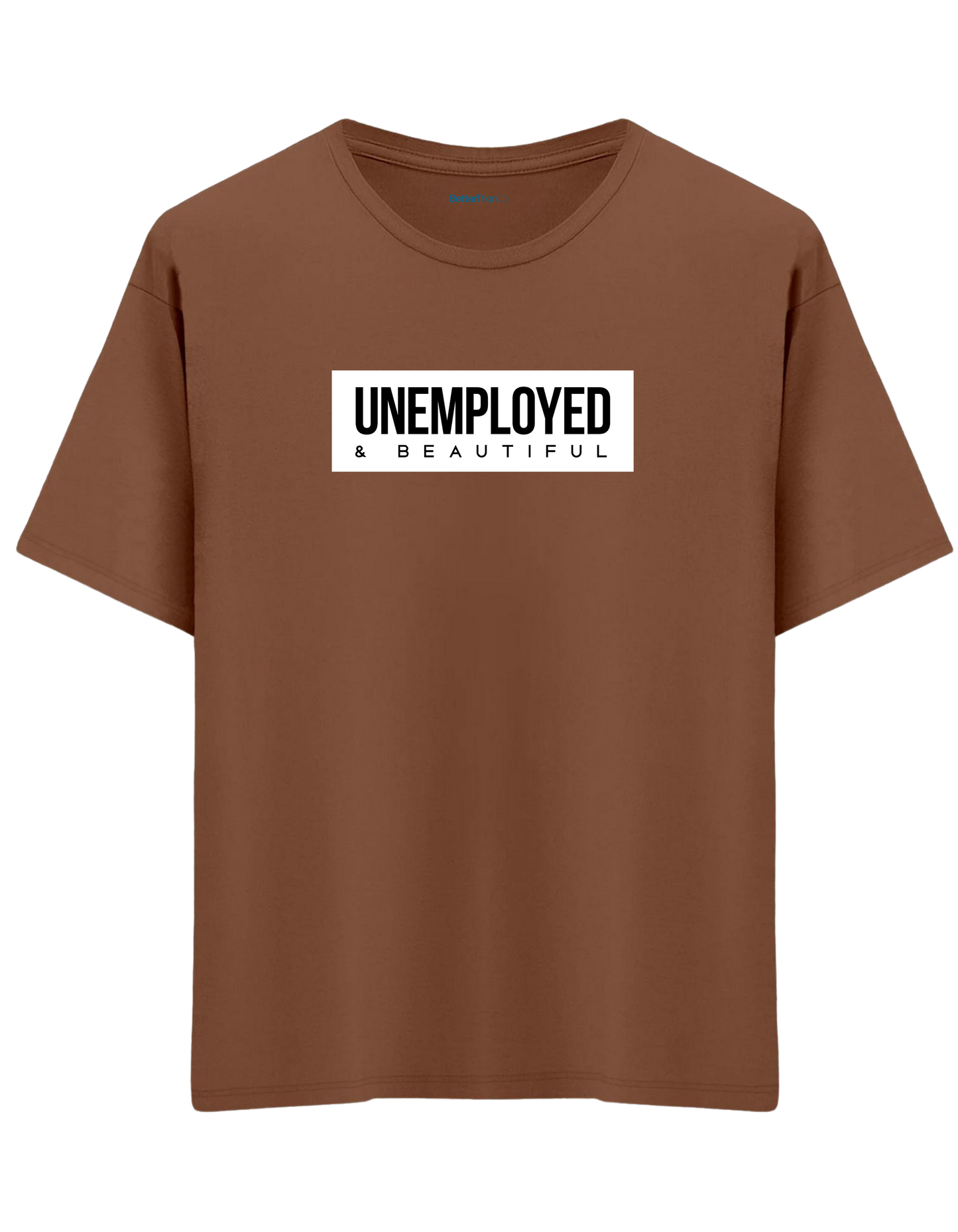 Unemployed Baskılı Bisiklet Yaka Oversize T-shirt