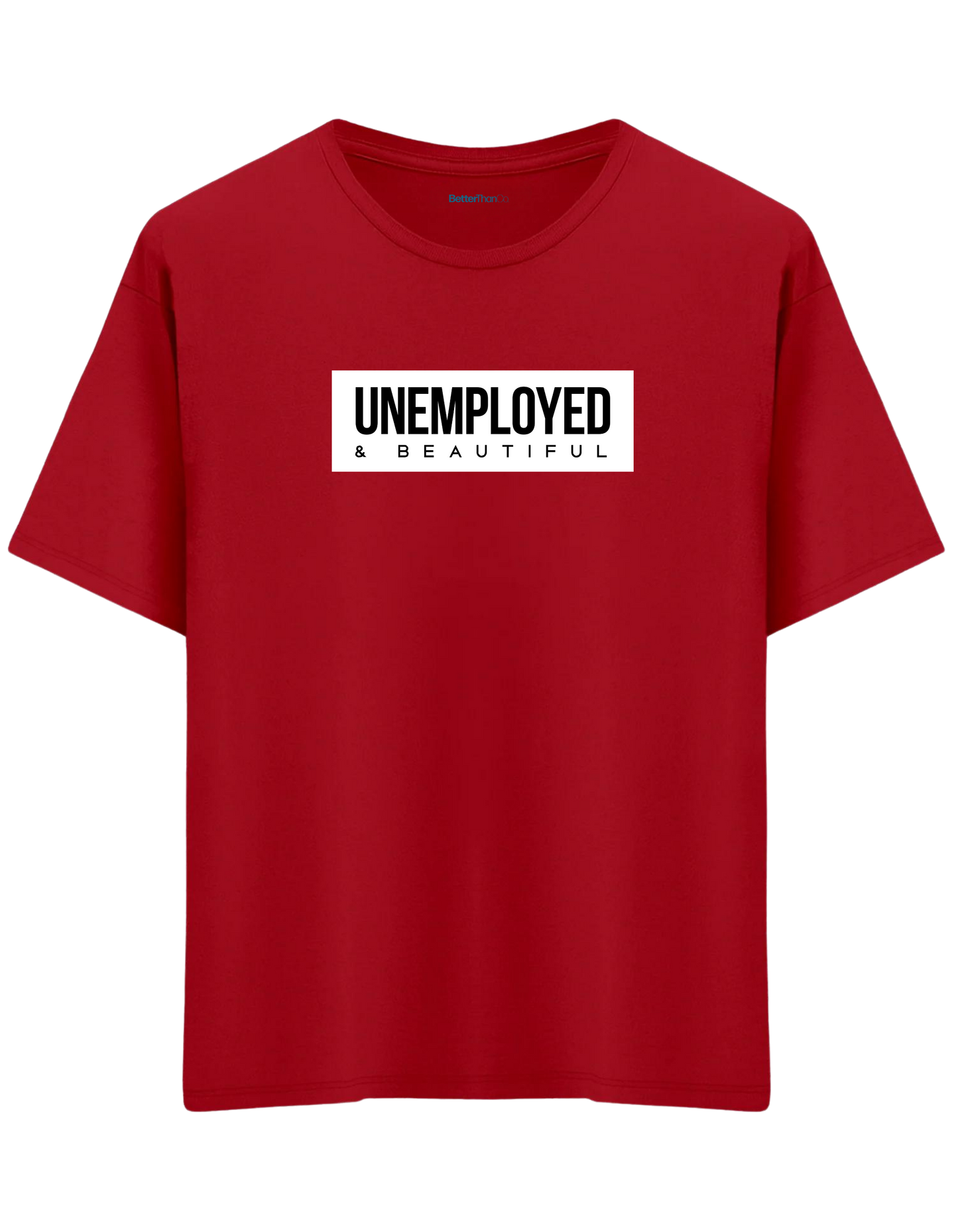 Unemployed Baskılı Bisiklet Yaka Oversize T-shirt
