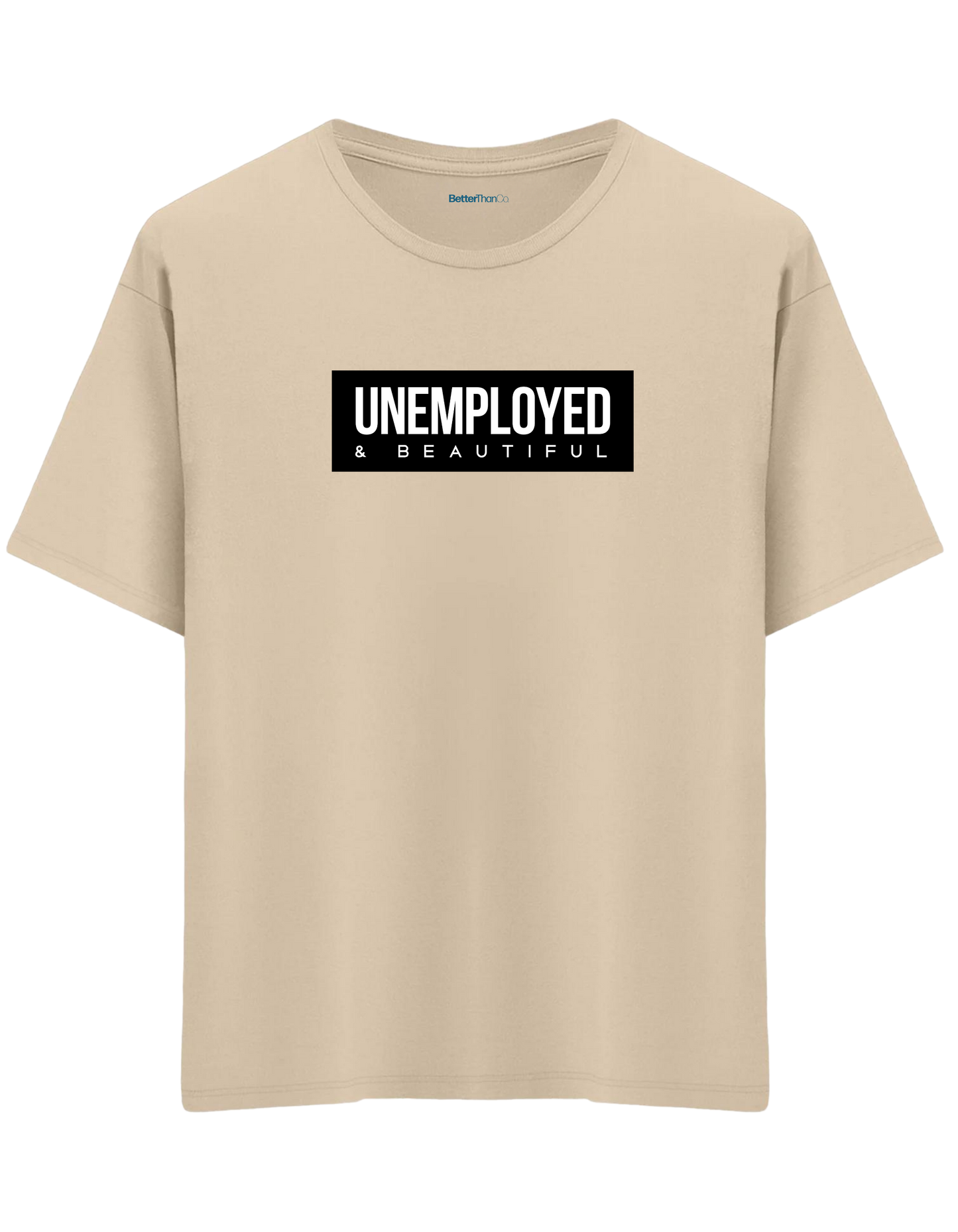Unemployed Baskılı Bisiklet Yaka Oversize T-shirt