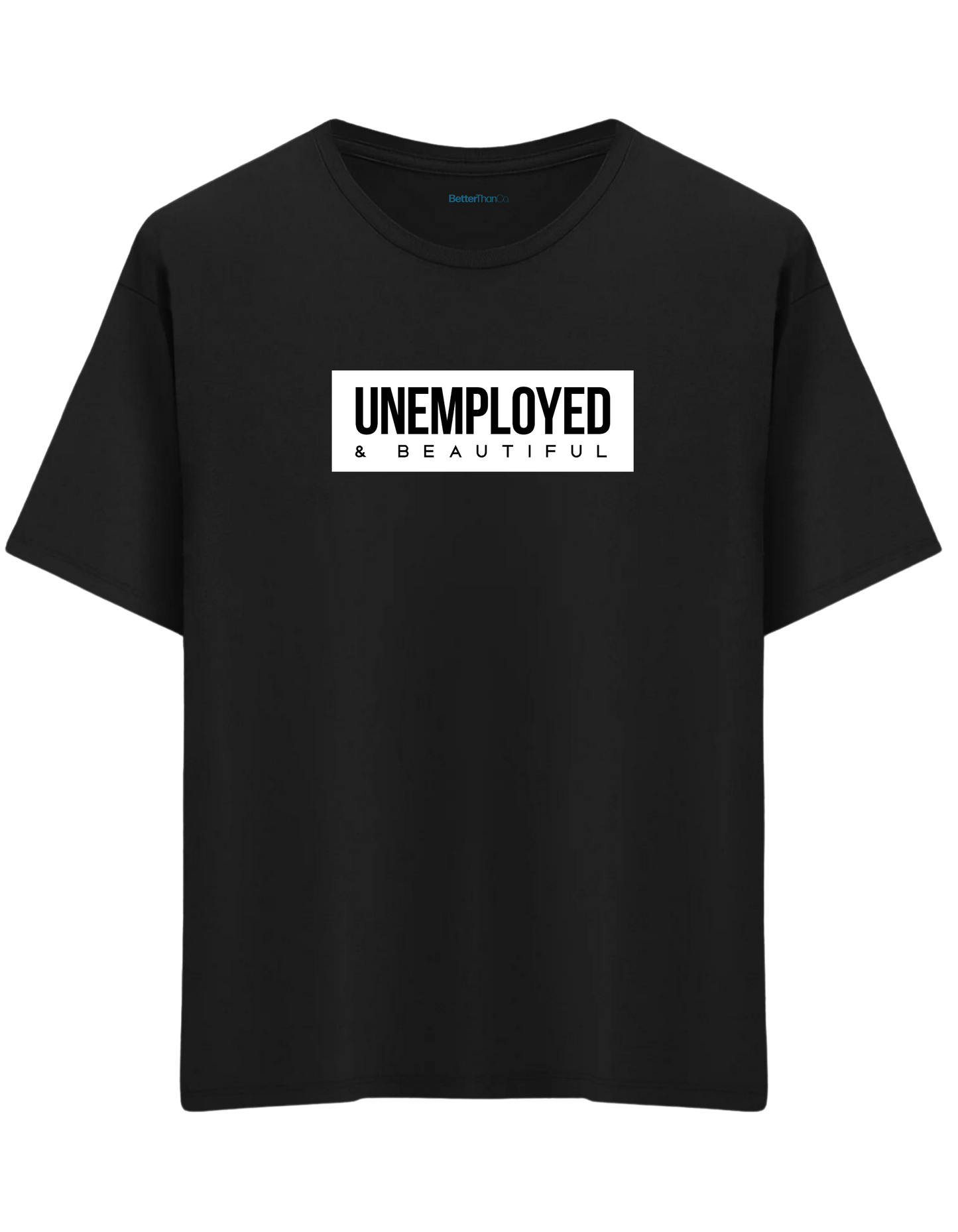 Unemployed Baskılı Bisiklet Yaka Oversize T-shirt