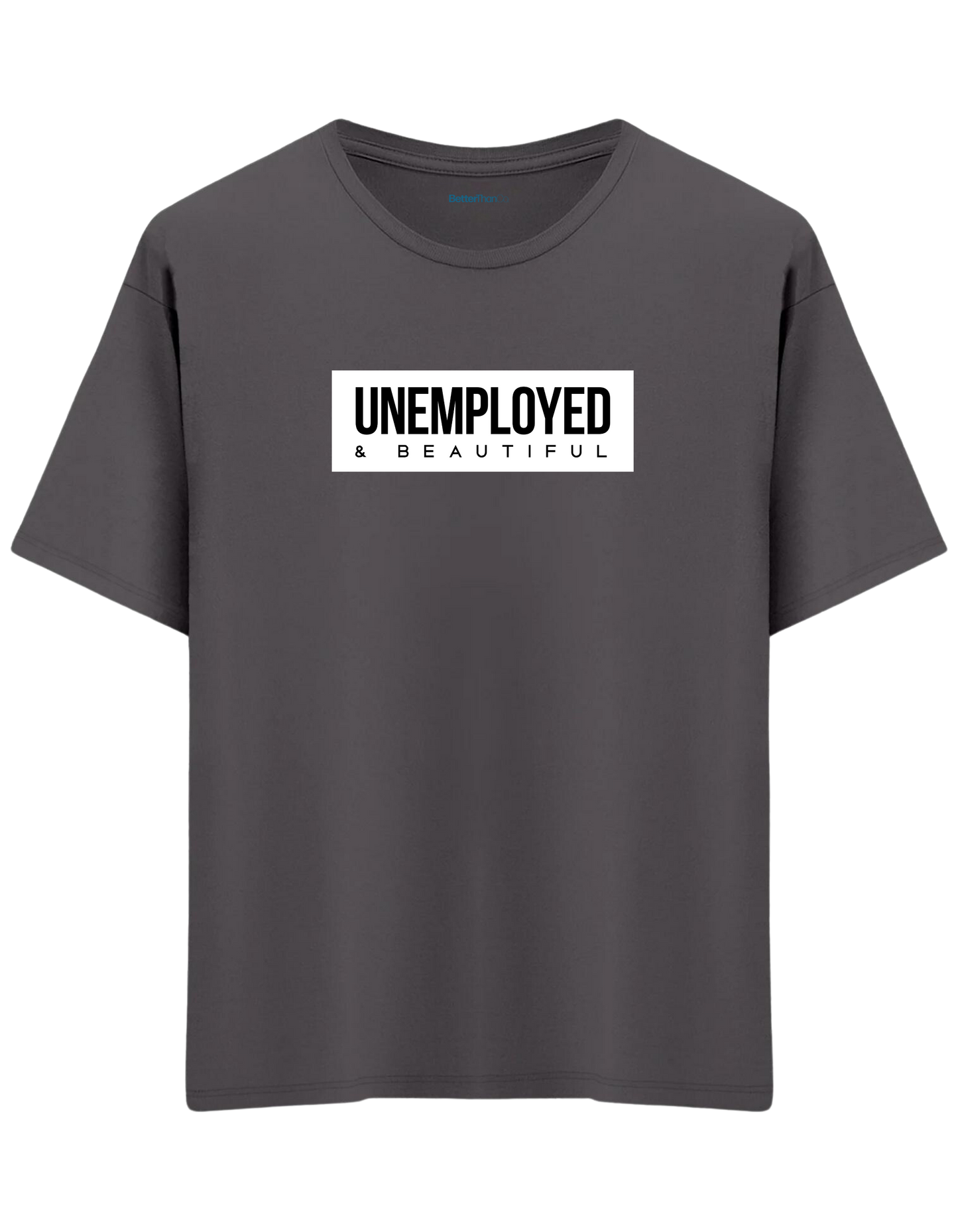 Unemployed Baskılı Bisiklet Yaka Oversize T-shirt