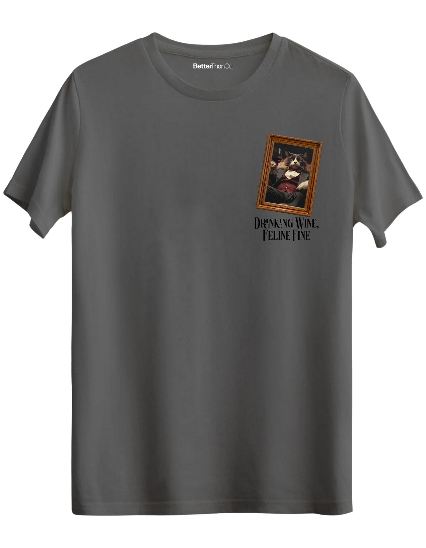 Feline Fine Baskılı Bisiklet Yaka Regular T-shirt