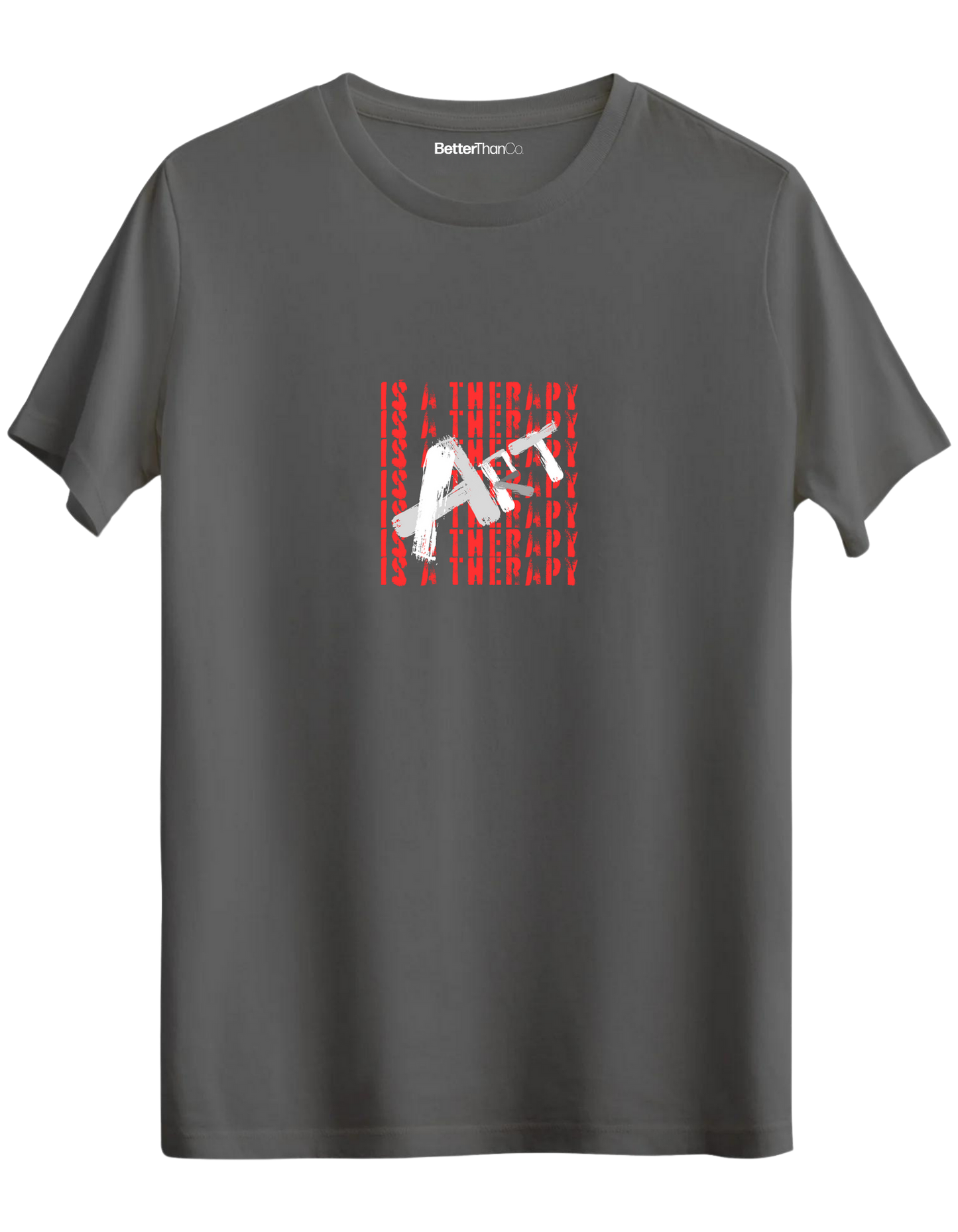 Art Is a Therapy Baskılı Bisiklet Yaka Regular T-shirt
