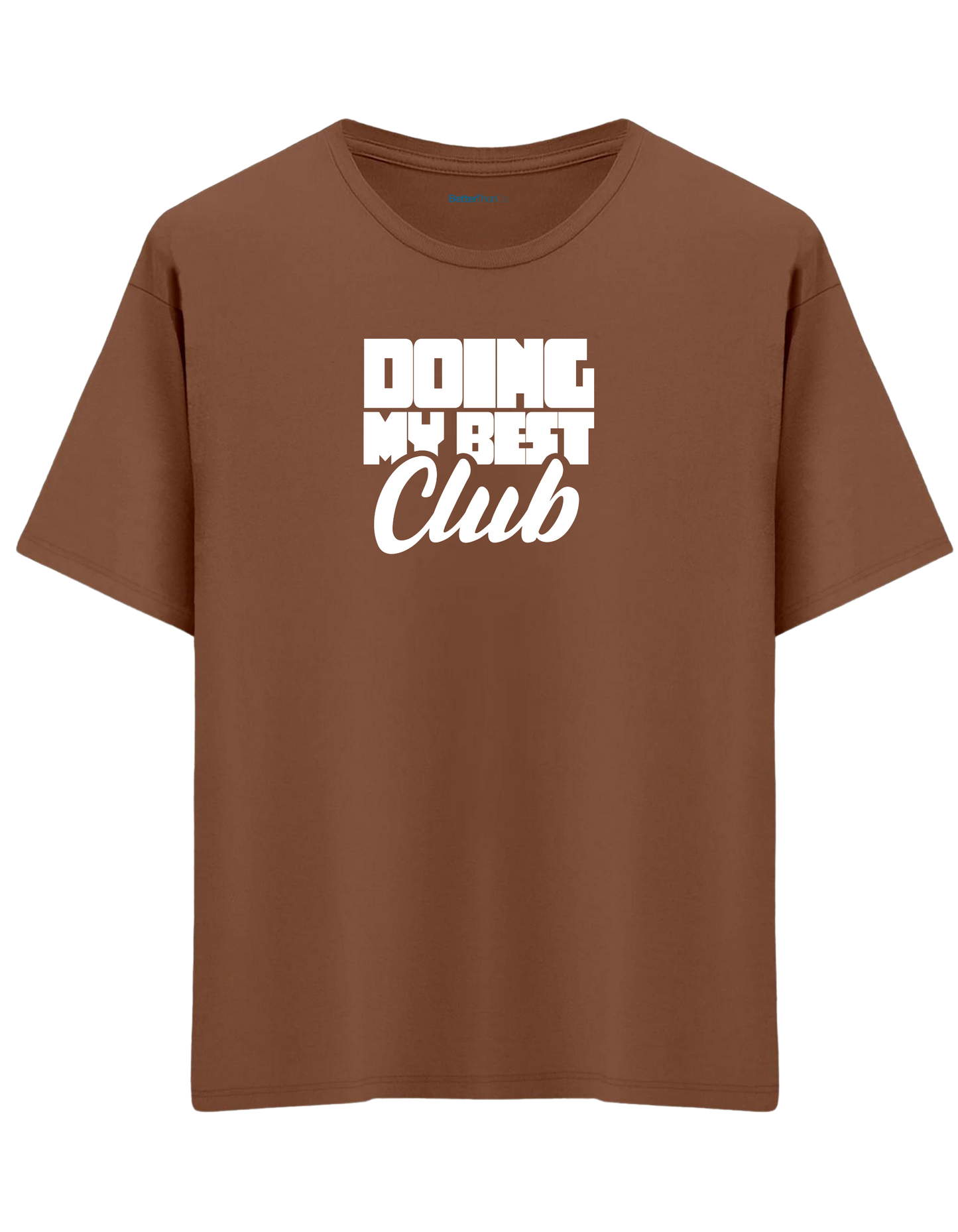 Best Club Baskılı Bisiklet Yaka Oversize T-shirt