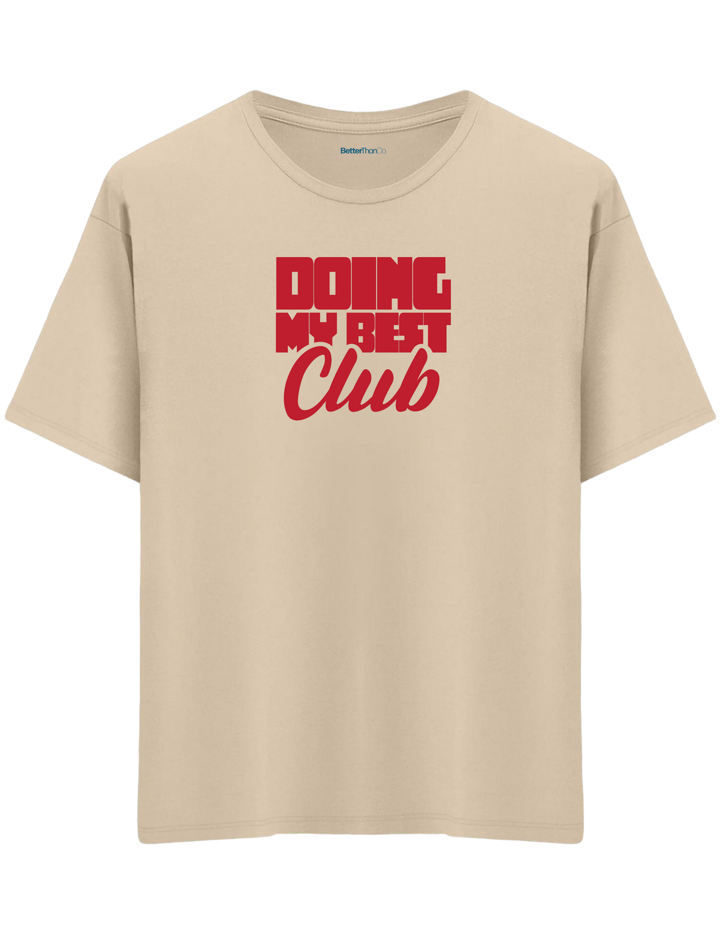 Best Club Baskılı Bisiklet Yaka Oversize T-shirt