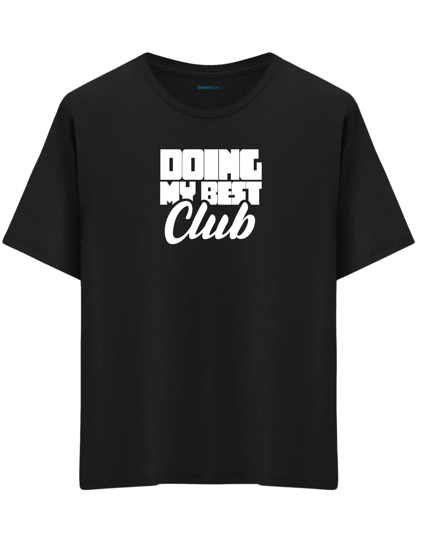 Best Club Baskılı Bisiklet Yaka Oversize T-shirt
