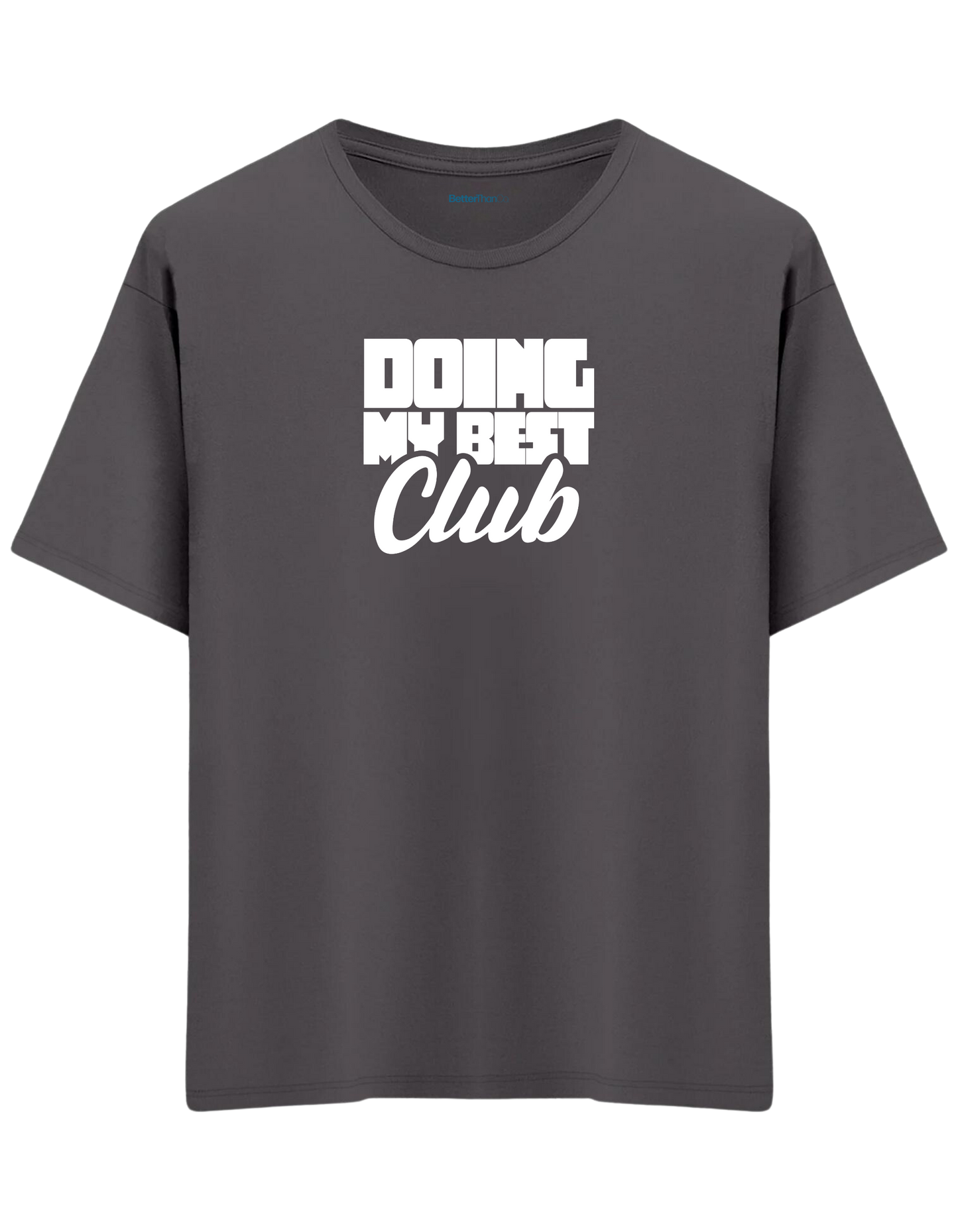 Best Club Baskılı Bisiklet Yaka Oversize T-shirt
