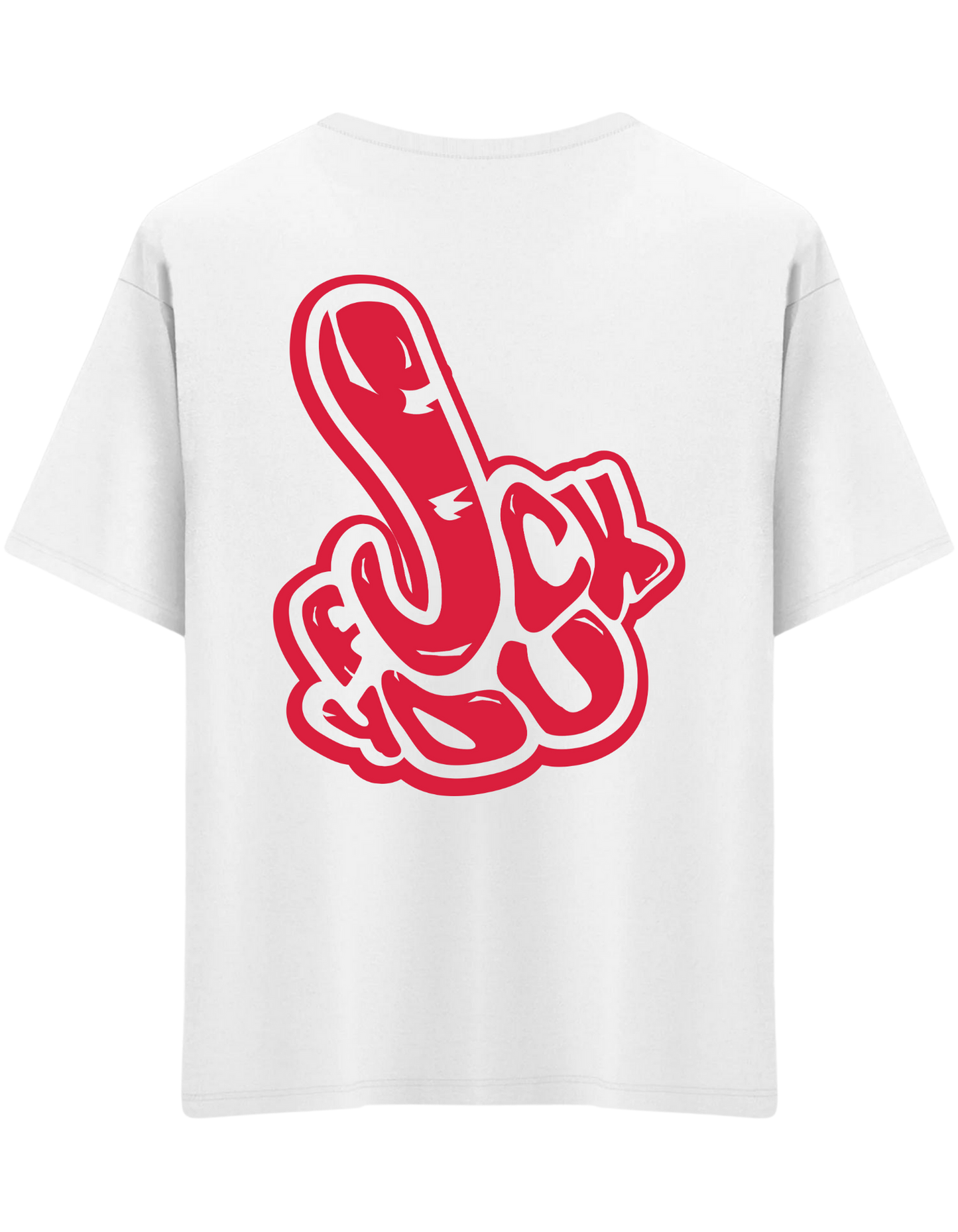 You Know Baskılı Bisiklet Yaka Oversize T-shirt
