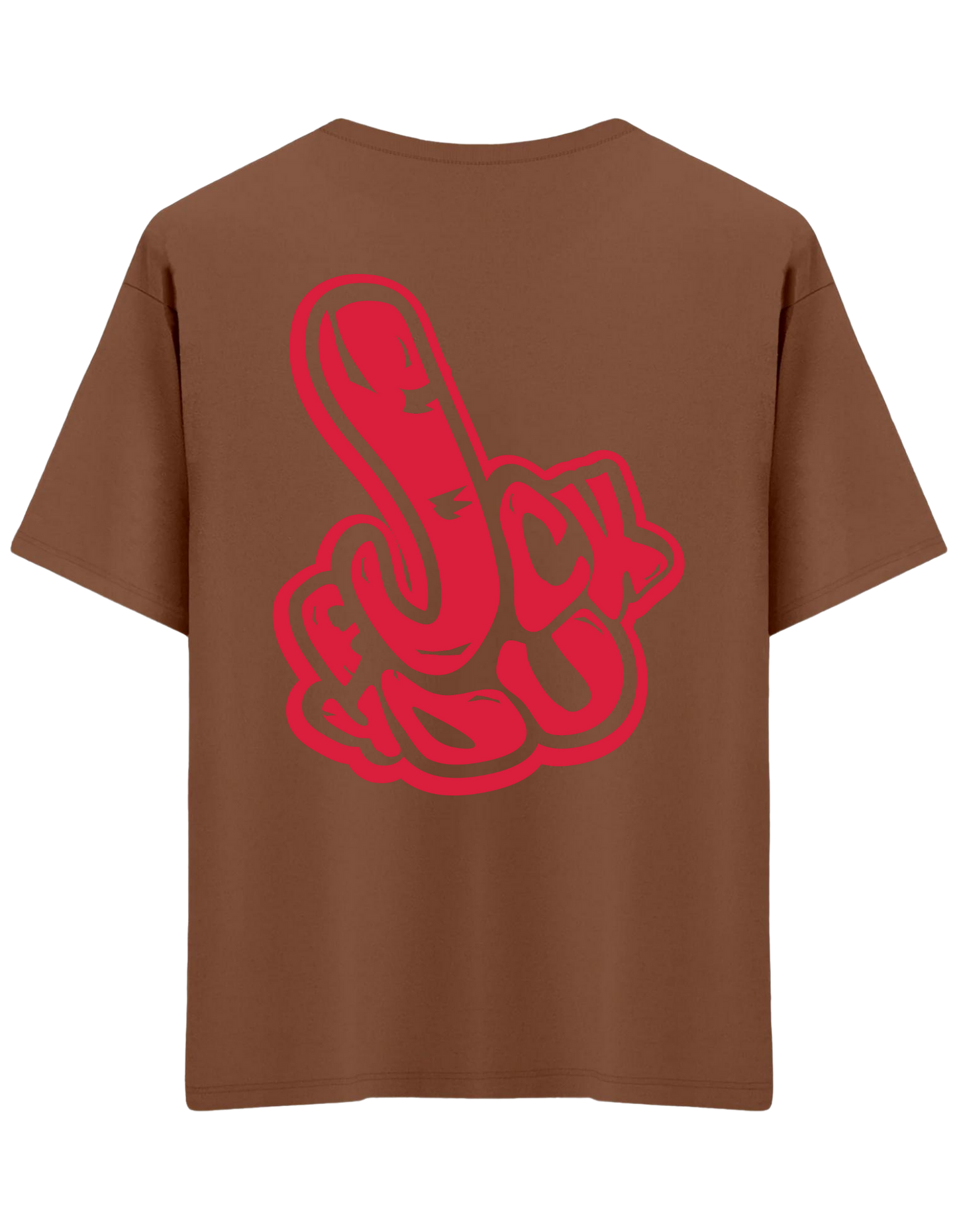 You Know Baskılı Bisiklet Yaka Oversize T-shirt