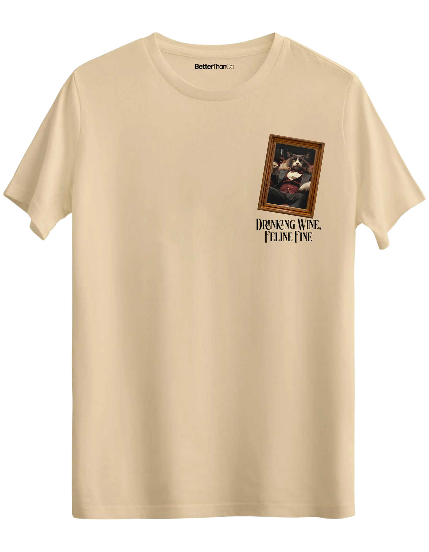 Feline Fine Baskılı Bisiklet Yaka Regular T-shirt