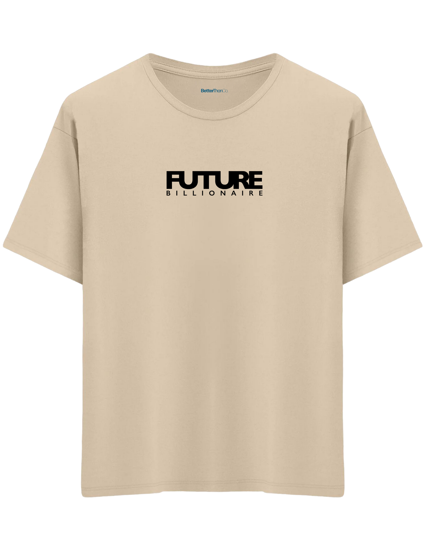 Future Billionaire Baskılı Bisiklet Yaka Oversize T-shirt