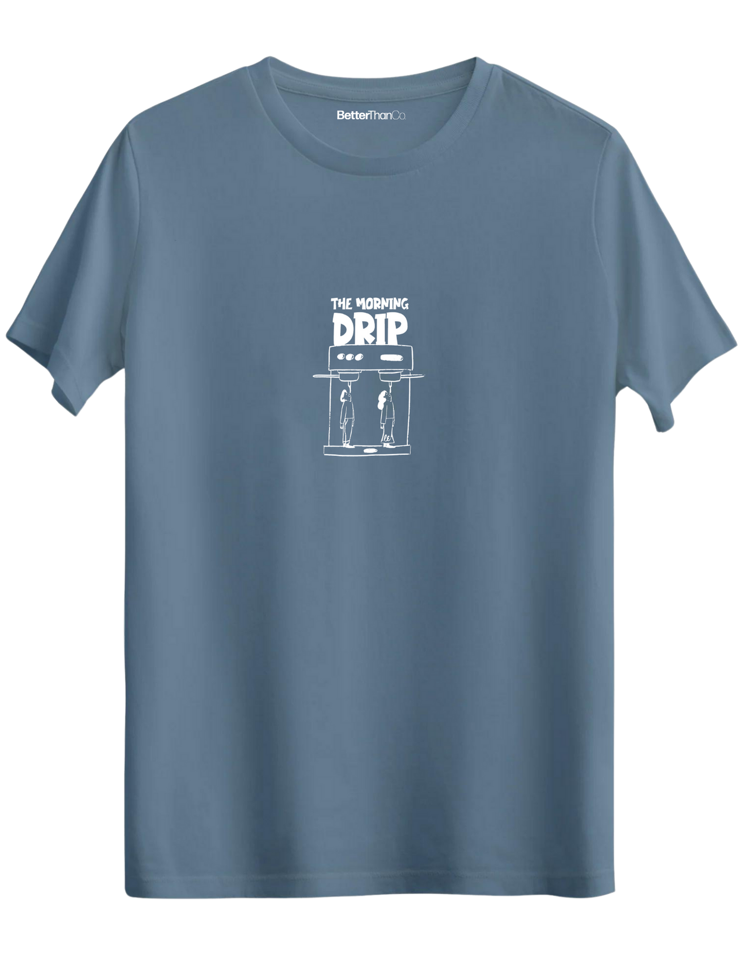 Morning Drip Baskılı Bisiklet Yaka Regular T-shirt