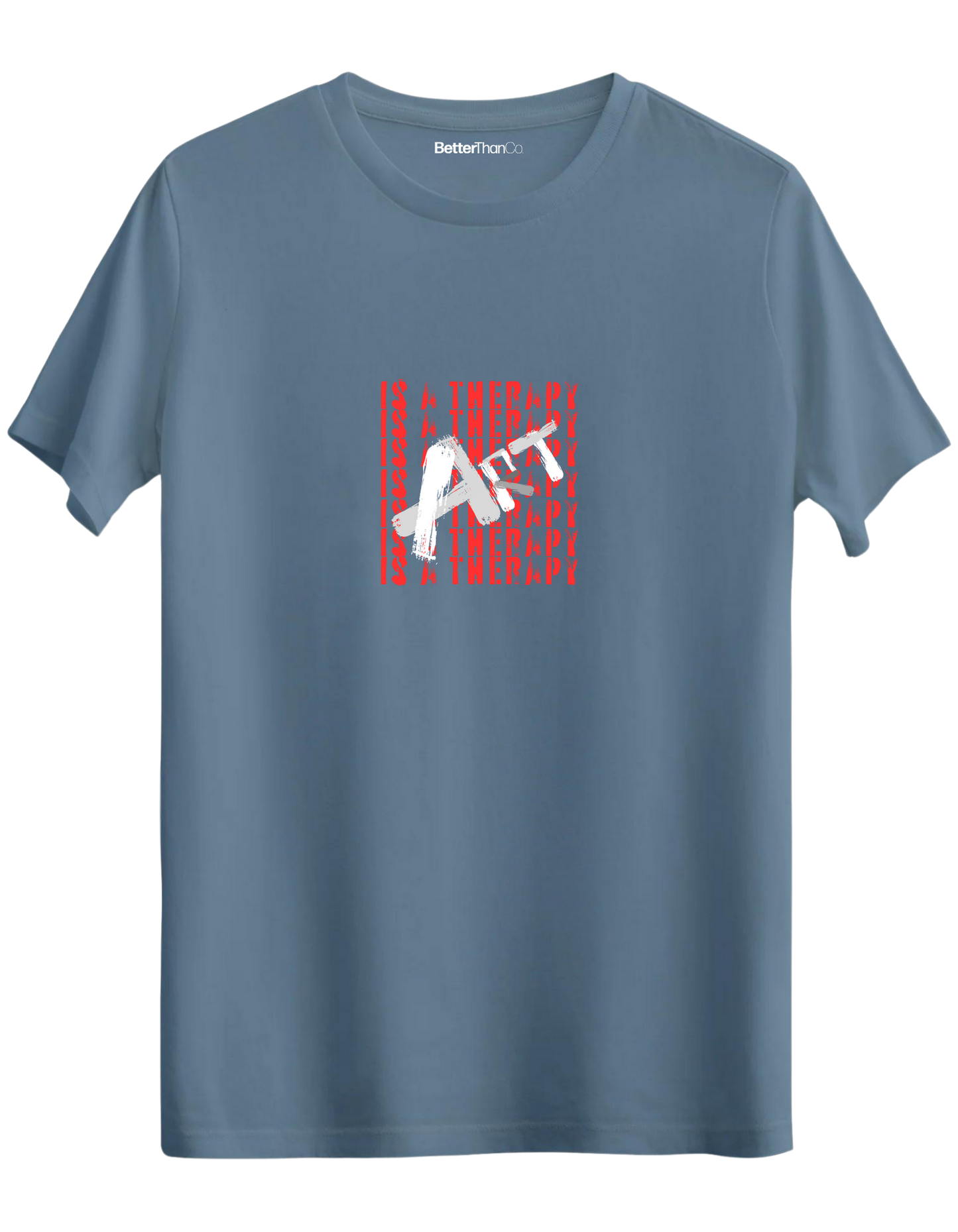 Art Is a Therapy Baskılı Bisiklet Yaka Regular T-shirt