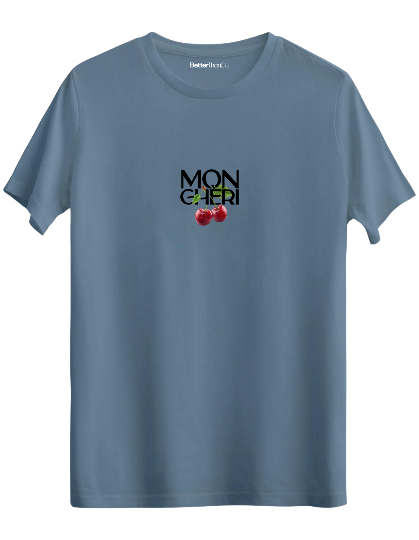 Monchéri Baskılı Bisiklet Yaka Regular T-shirt