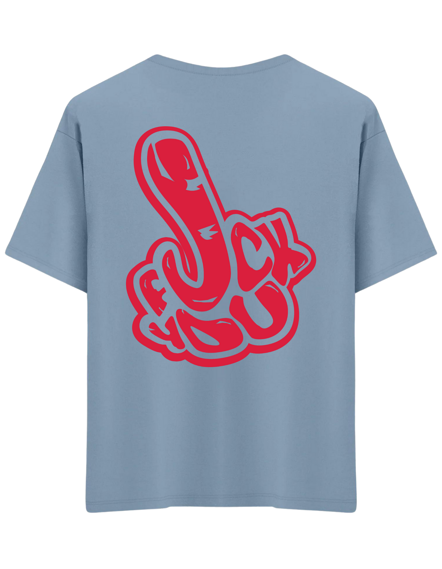 You Know Baskılı Bisiklet Yaka Oversize T-shirt