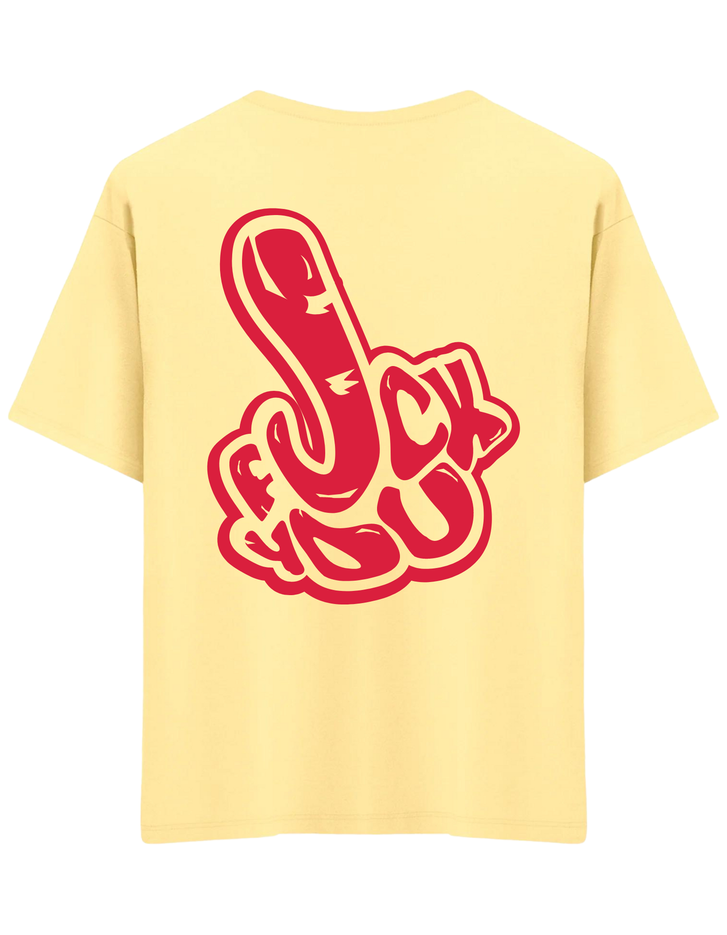 You Know Baskılı Bisiklet Yaka Oversize T-shirt