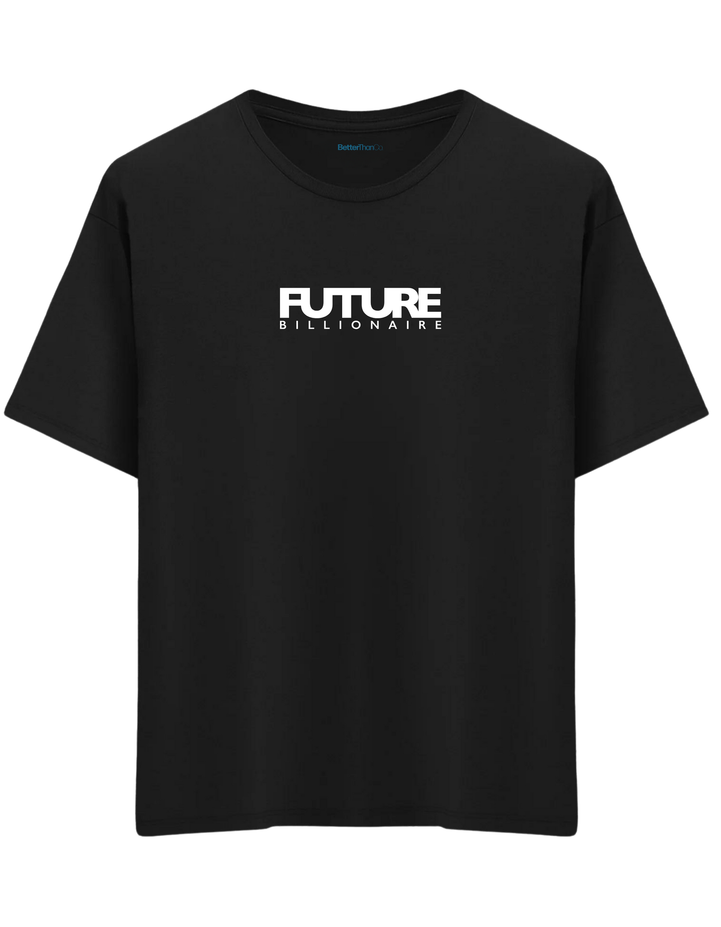 Future Billionaire Baskılı Bisiklet Yaka Oversize T-shirt