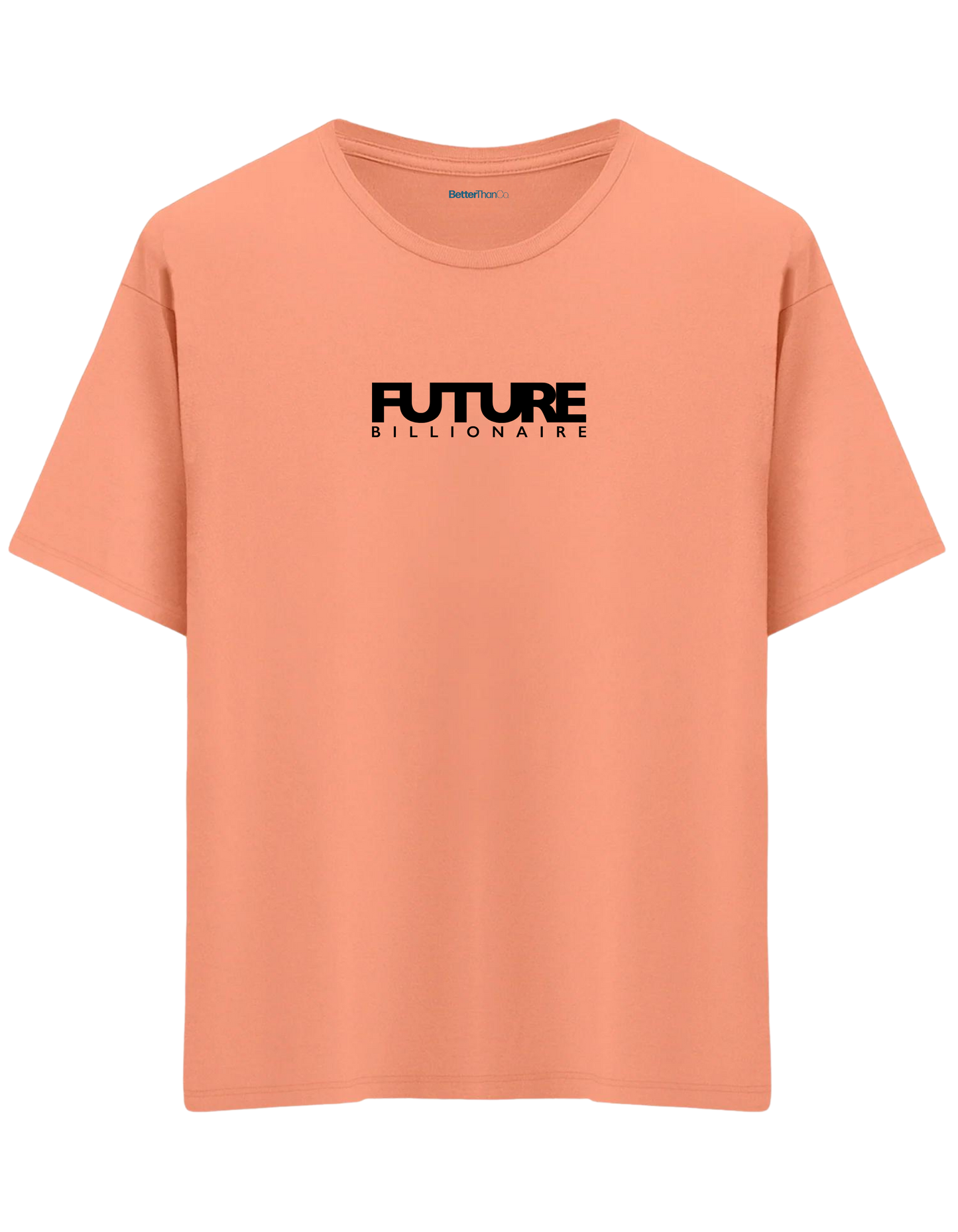 Future Billionaire Baskılı Bisiklet Yaka Oversize T-shirt