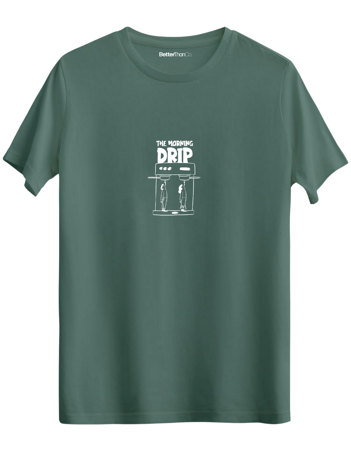 Morning Drip Baskılı Bisiklet Yaka Regular T-shirt