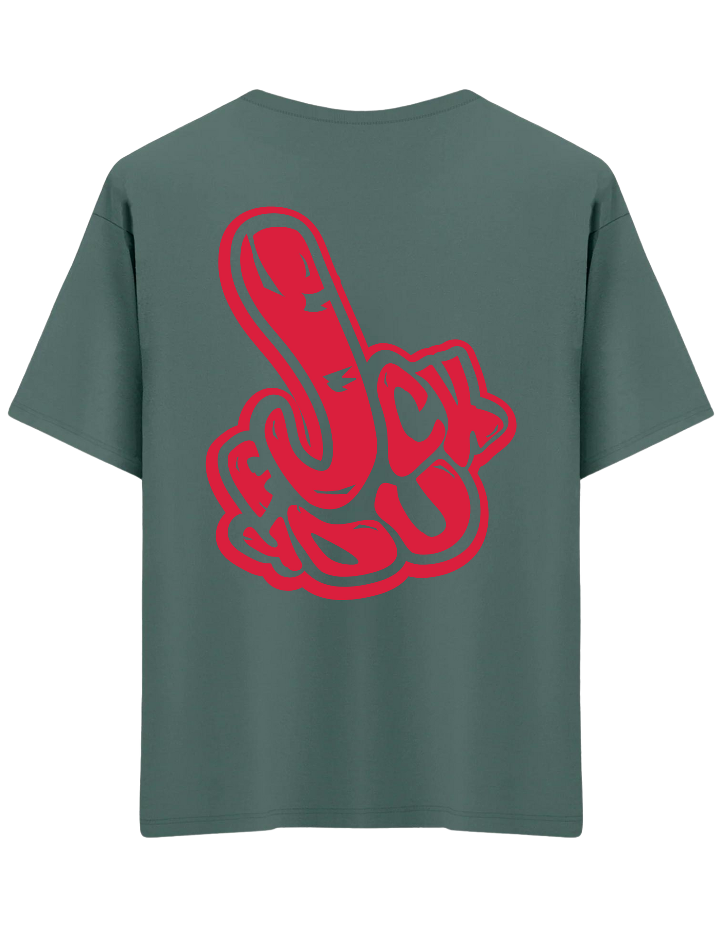 You Know Baskılı Bisiklet Yaka Oversize T-shirt