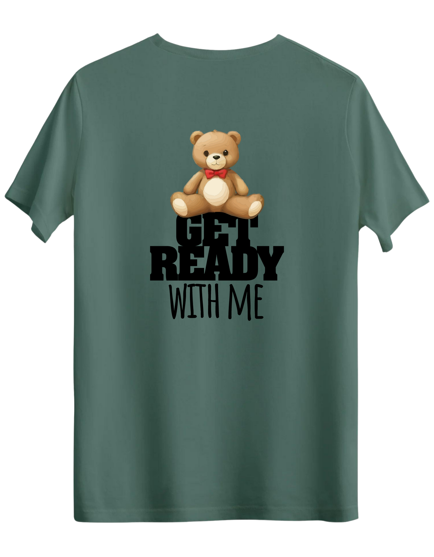 With Me Baskılı Bisiklet Yaka Regular T-shirt