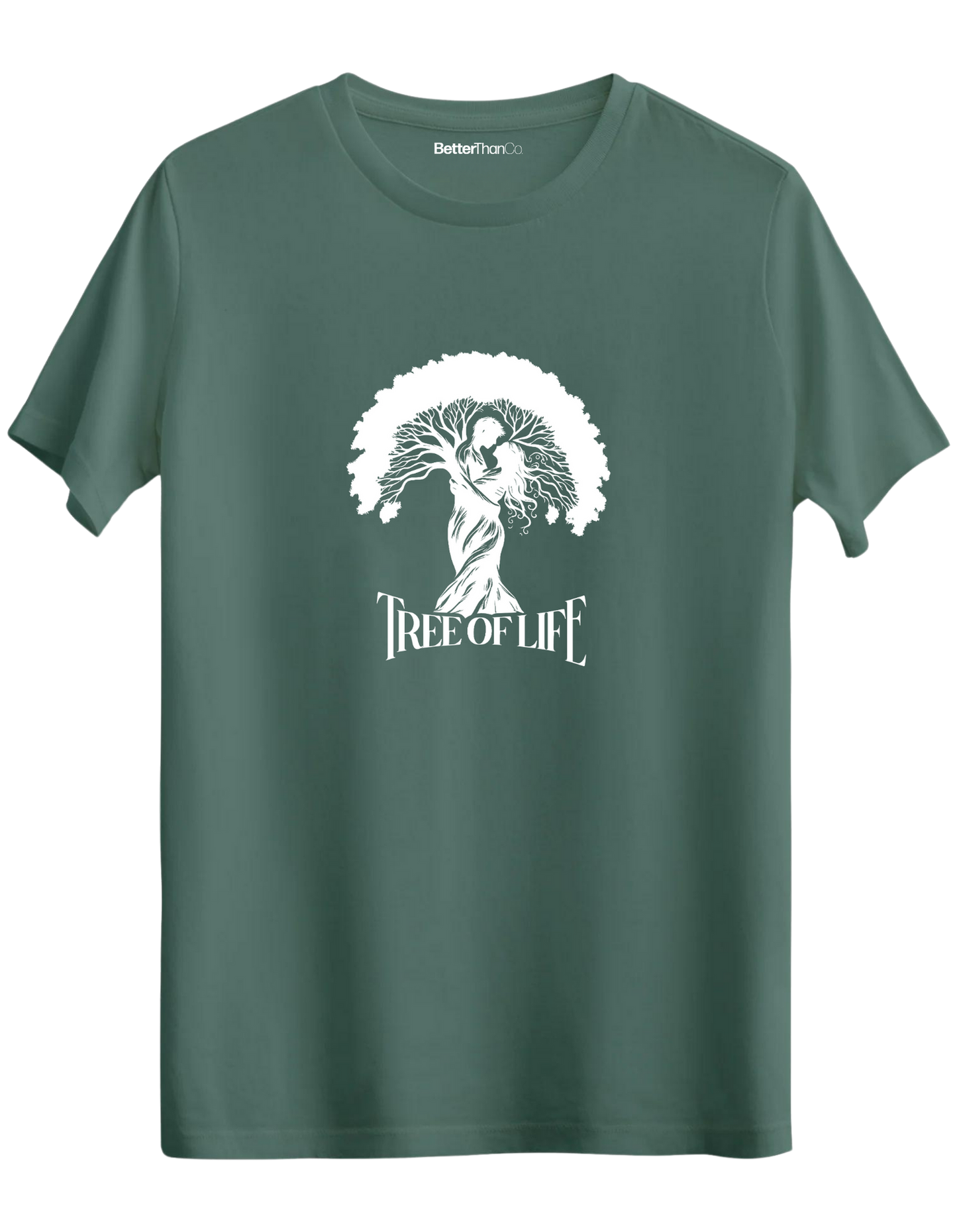 Tree Of Life Baskılı Bisiklet Yaka Regular T-shirt