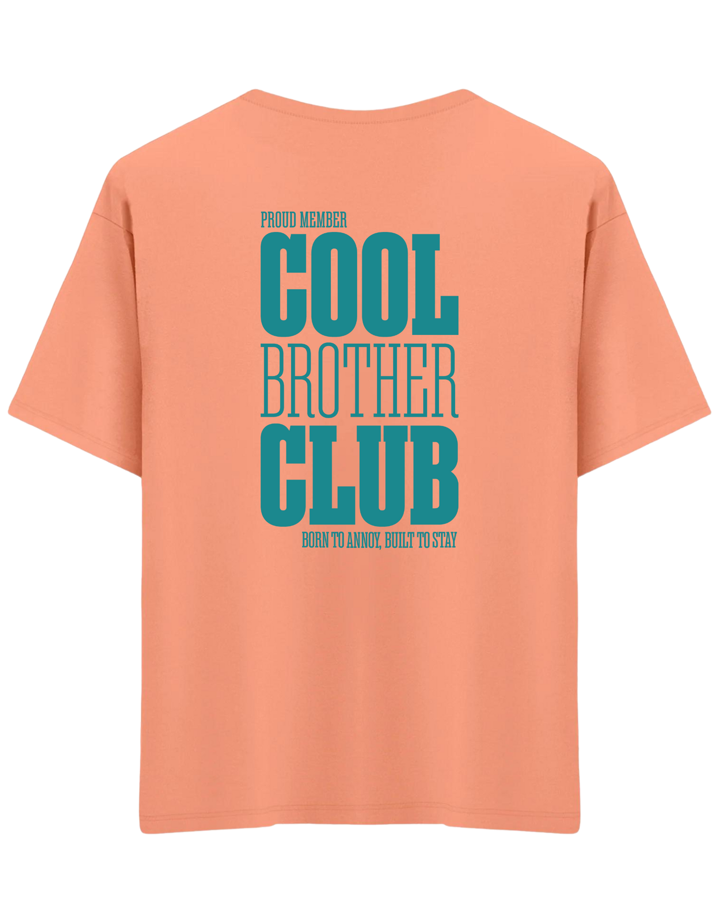 Cool Brother Club Baskılı Bisiklet Yaka Oversize T-shirt