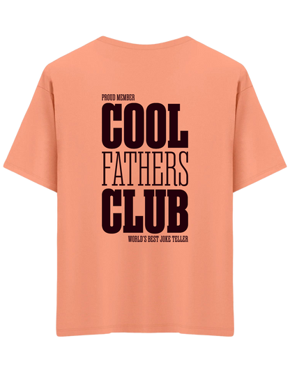 Cool Fathers Club Baskılı Bisiklet Yaka Oversize T-shirt