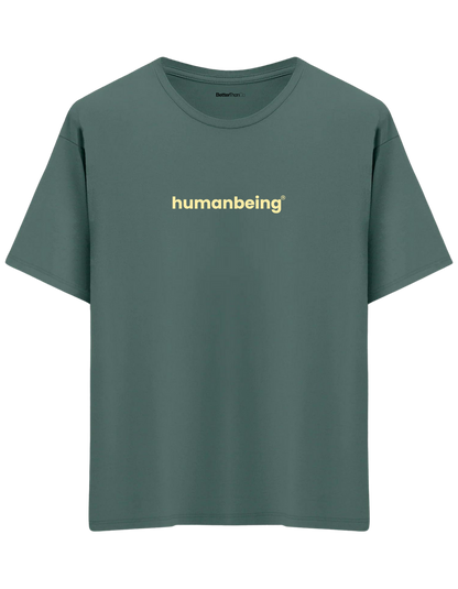 Humanbeing Baskılı Bisiklet Yaka Oversize T-shirt