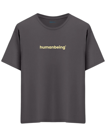 Humanbeing Baskılı Bisiklet Yaka Oversize T-shirt