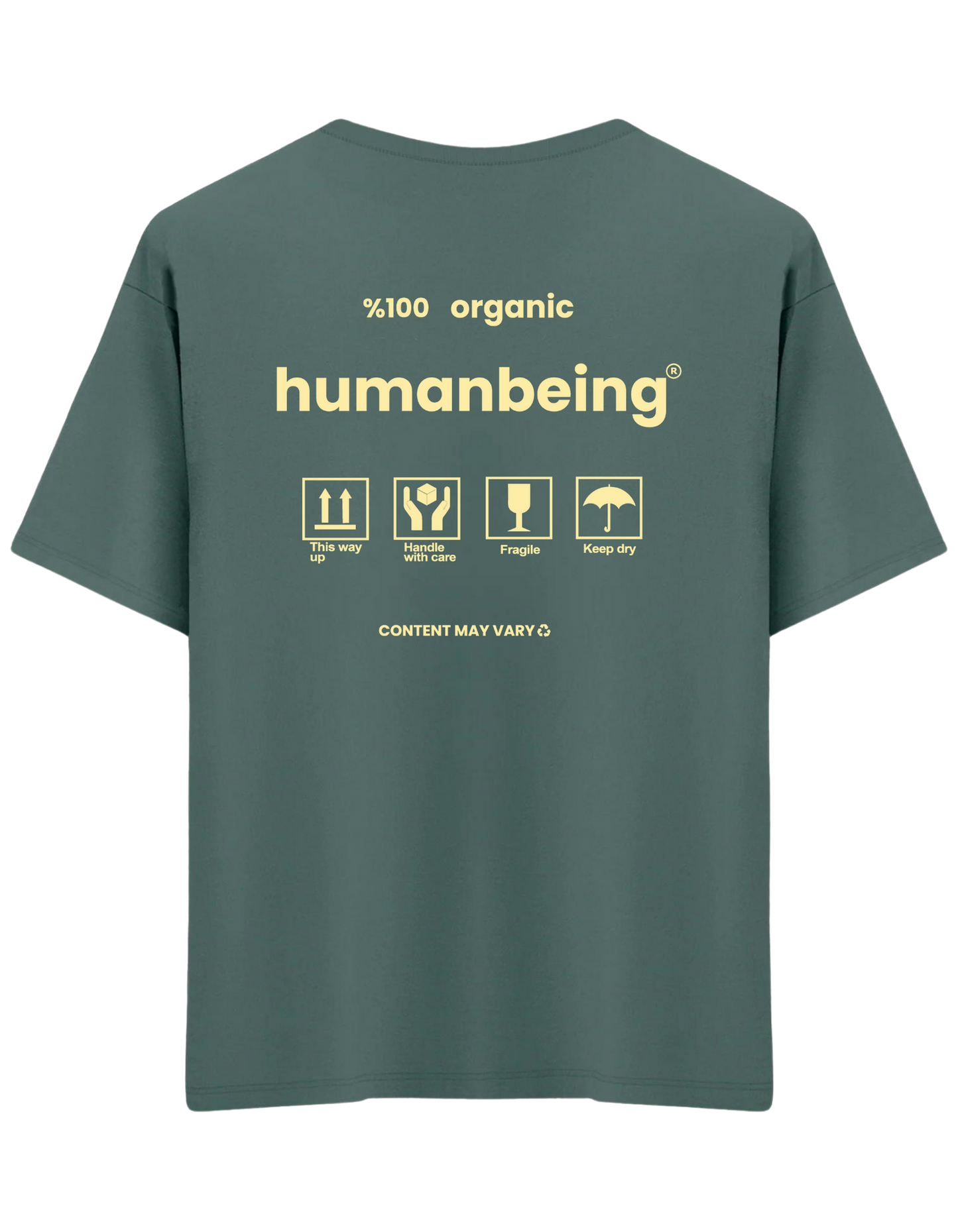 Humanbeing Baskılı Bisiklet Yaka Oversize T-shirt