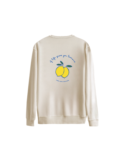 Lemonade Baskılı Oversize Bisiklet Yaka Çocuk Sweatshirt