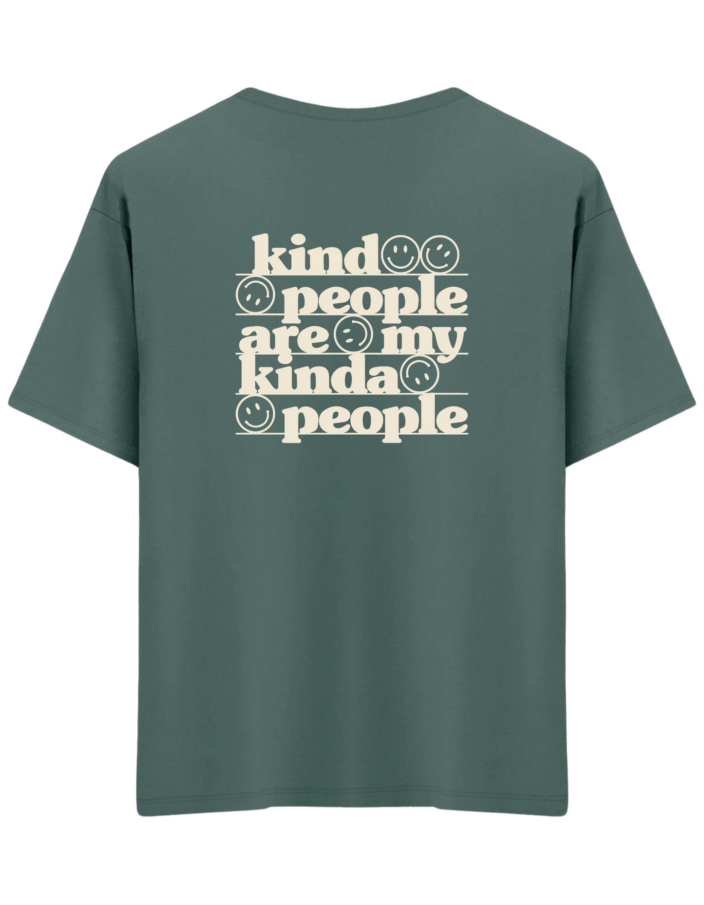 Be Kind Baskılı Bisiklet Yaka Oversize T-shirt
