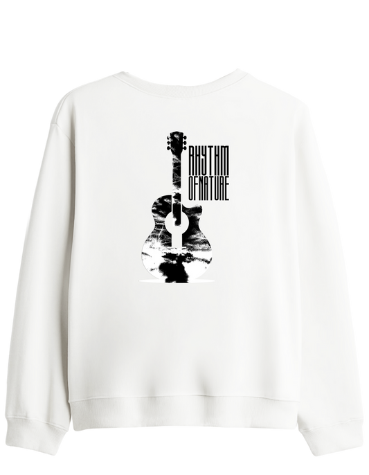 Rhythm Of Nature Baskılı Bisiklet Yaka Sweatshirt