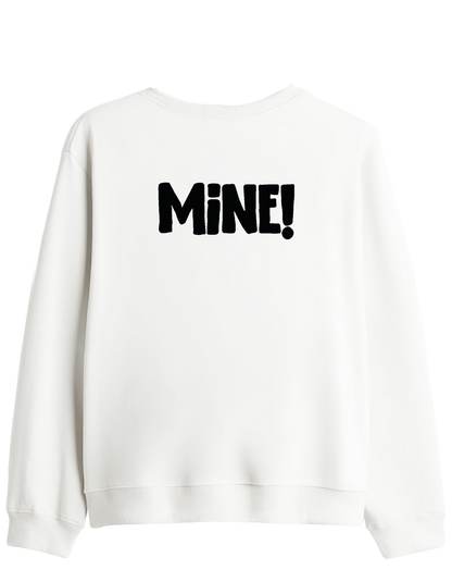 Mine! Baskılı Bisiklet Yaka Sweatshirt