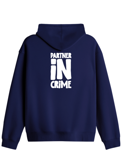Partner in Crime Baskılı Unisex Kapüşonlu Yaka Hoodie