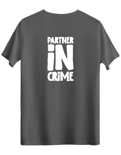 Partner in Crime Baskılı Bisiklet Yaka Regular T-shirt