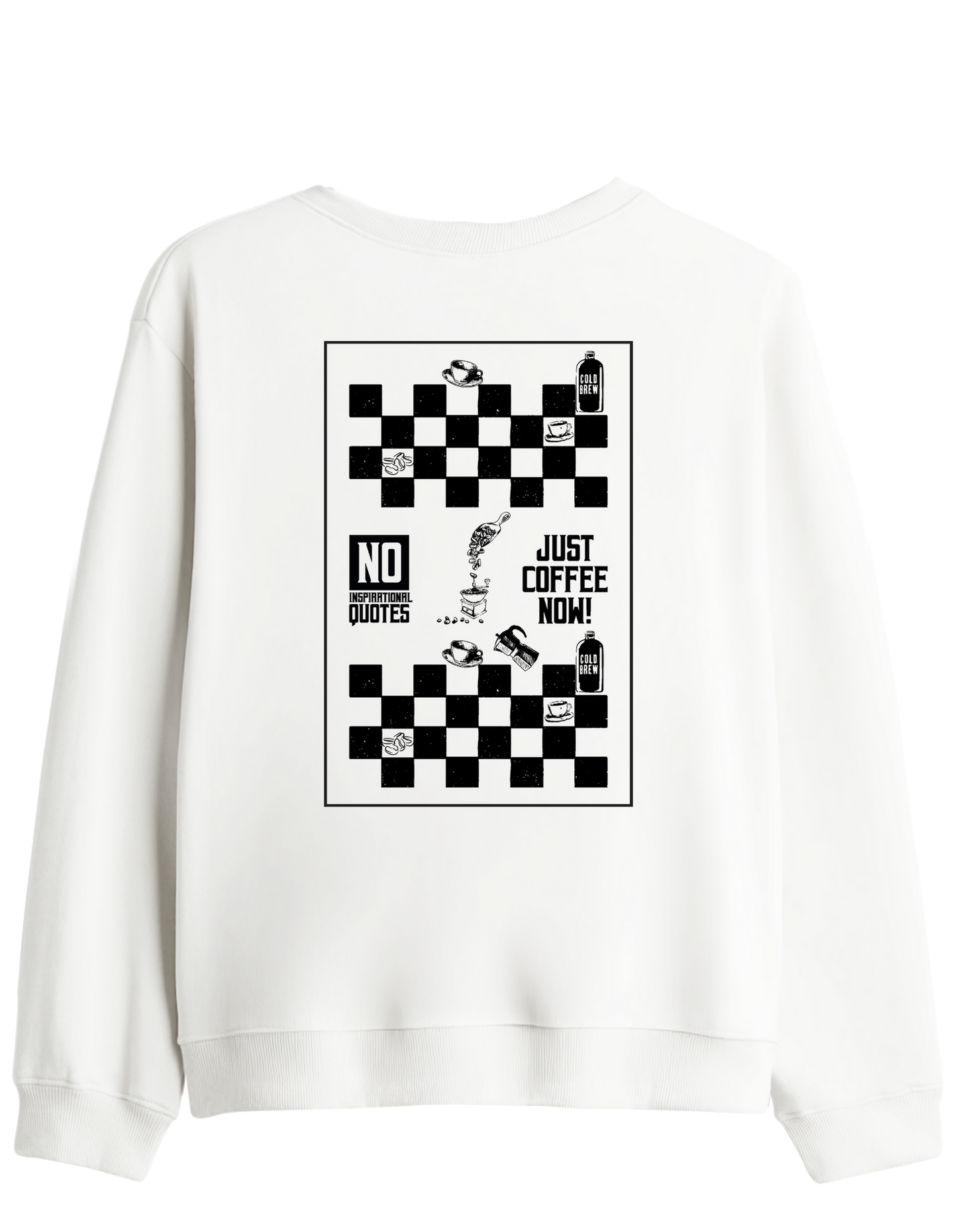 Just Coffee Baskılı Bisiklet Yaka Sweatshirt
