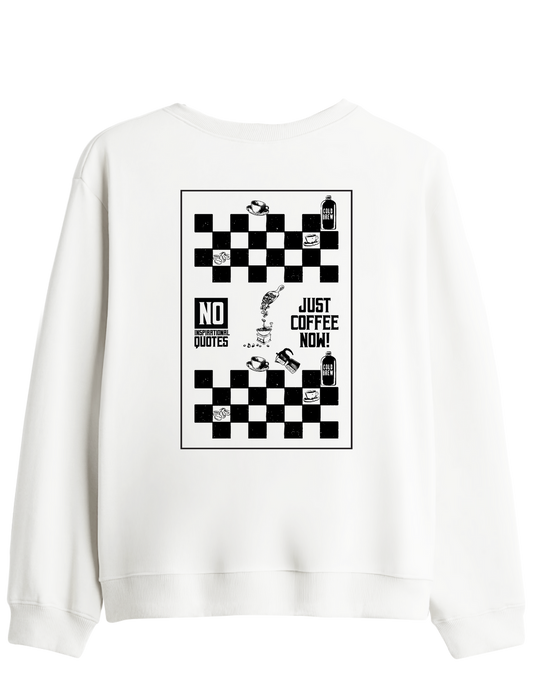 Just Coffee Baskılı Bisiklet Yaka Sweatshirt
