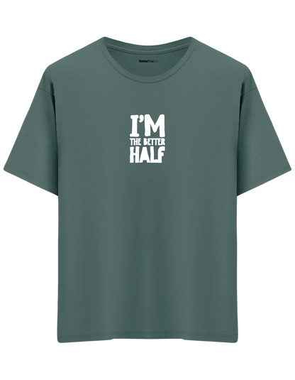 The Better Half Baskılı Bisiklet Yaka Oversize T-shirt