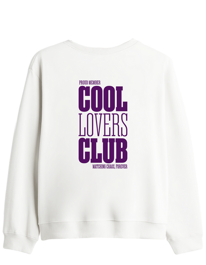 Cool Lovers Baskılı Bisiklet Yaka Sweatshirt