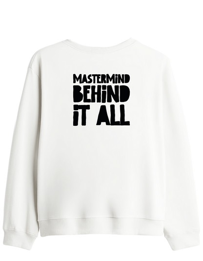 Mastermind Baskılı Bisiklet Yaka Sweatshirt