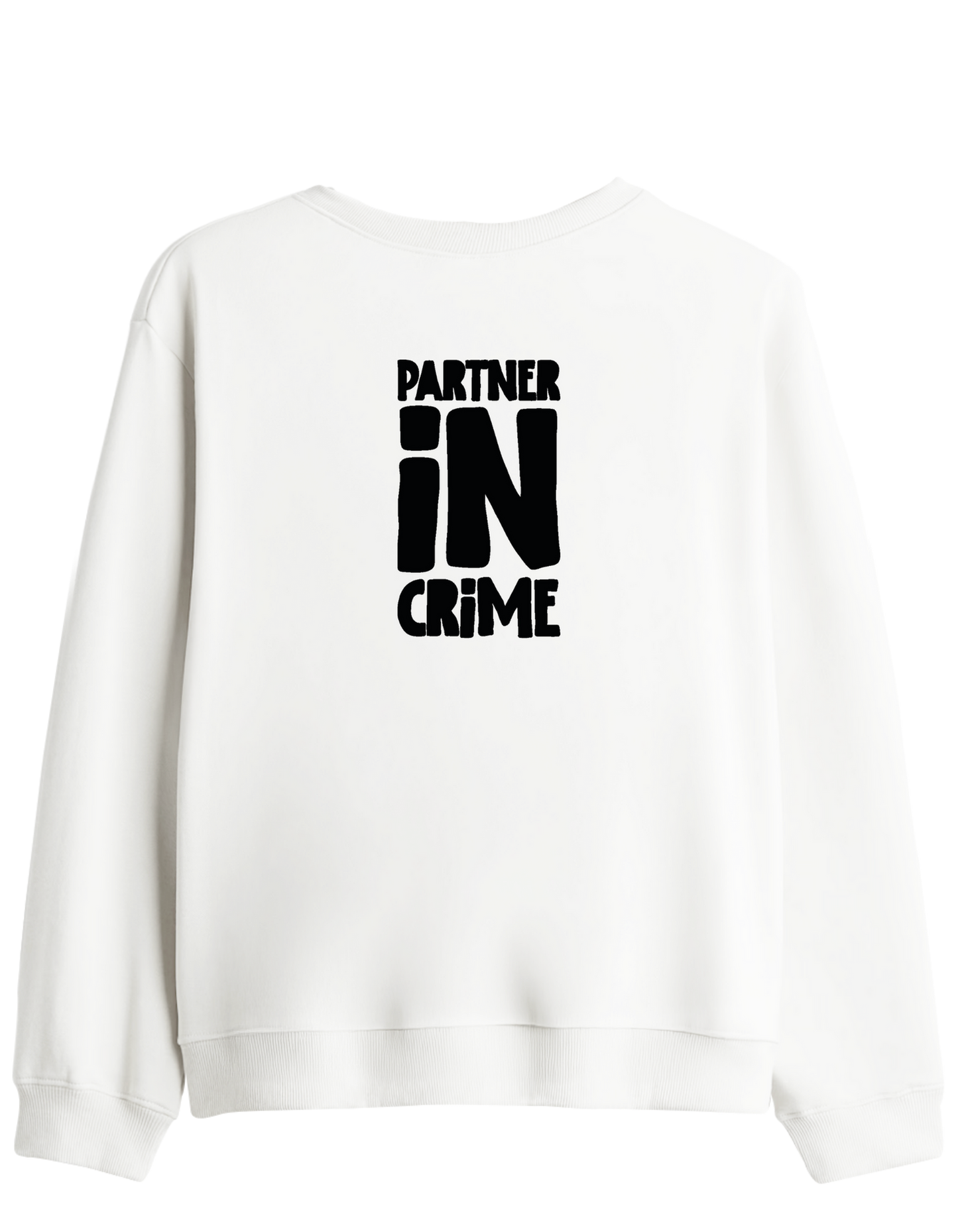 Partner in Crime Baskılı Bisiklet Yaka Sweatshirt